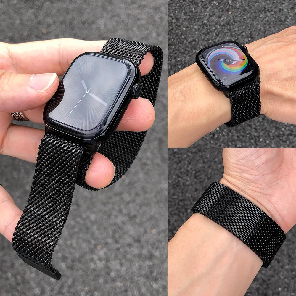 Apple Watchバンド用の大胆なミラネーゼストラップ - Mesh Coil Strip のレビューと価格