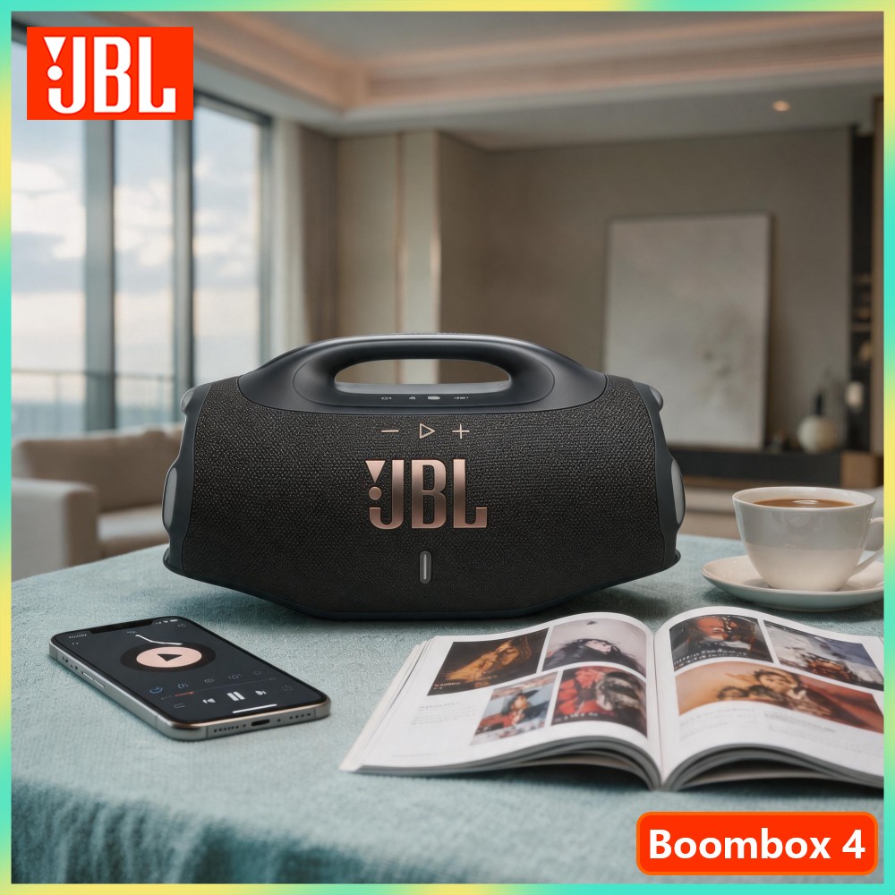 Jbl Speaker Flip 6 - JBL Boombox 4 Bluetoothスピーカー：重低音、AIサウンドブースト、IP68規格の防塵・防水性能、34時間のバッテリー持続時間、持ち運び可能、アウトドアパーティーに最適。