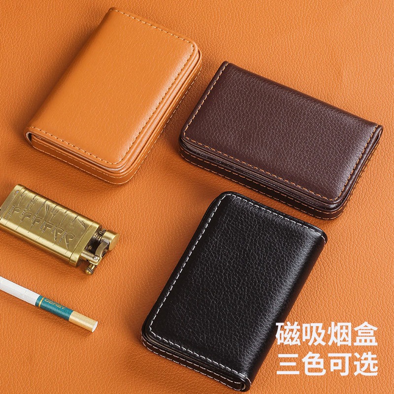 ポータブル 8 ミリメートルシガレットケース PU レザー名 - Smoking & Vaping Accessories のレビューと価格